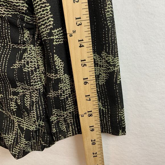 Womens Sheer Mesh‎ Faux Wrap Top Sz L Floral Y2K Evening Office Siren Sequin USA - Picture 9 of 12